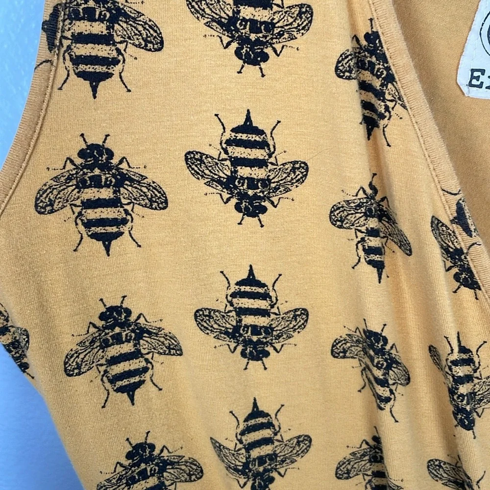Effie’s Heart Mustard Yellow Bee Novelty Print Wrap top dress with pockets XL - Picture 6 of 11